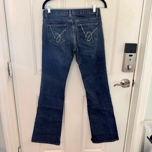bebe Carmen Bootcut Flare Jeans 29 | Y2K Rhinestone Low Rise